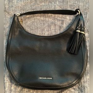Michael Kors black leather handbag